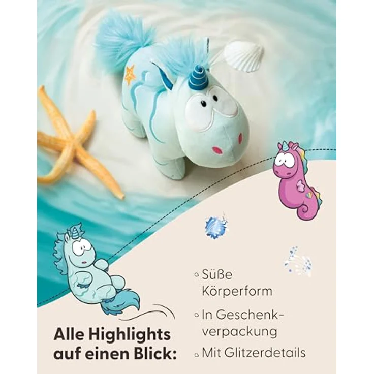 NICI Kuscheltier Seepferdchen Laguna Rainbow 45cm - Kuscheltier mit nachhaltigem Plüschfell, umweltfreundlich, Geschenk für Kinder - 49709 – Bild 4