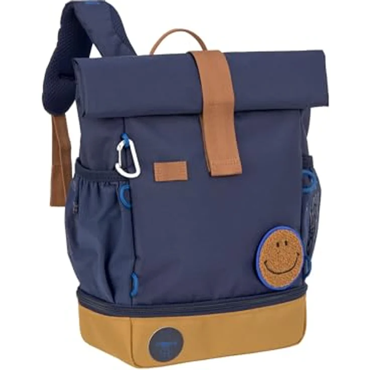 LÄSSIG Kindergartenrucksack Kinderrucksack Rolltop wasserabweisend, 11 Liter/Mini Rolltop Backpack Navy – Bild 1