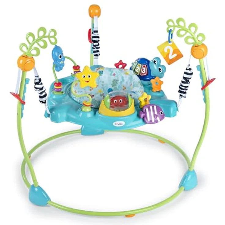 Baby Einstein Curiosity Cove™ 2-in-1 Aktivitätshüpfer mit abnehmbarer Schildkröte Neptun, 3 Lernmodi, höhenverstellbar, 360° drehbarer Sitz, geeignet für 6-12 Monate – Bild 1