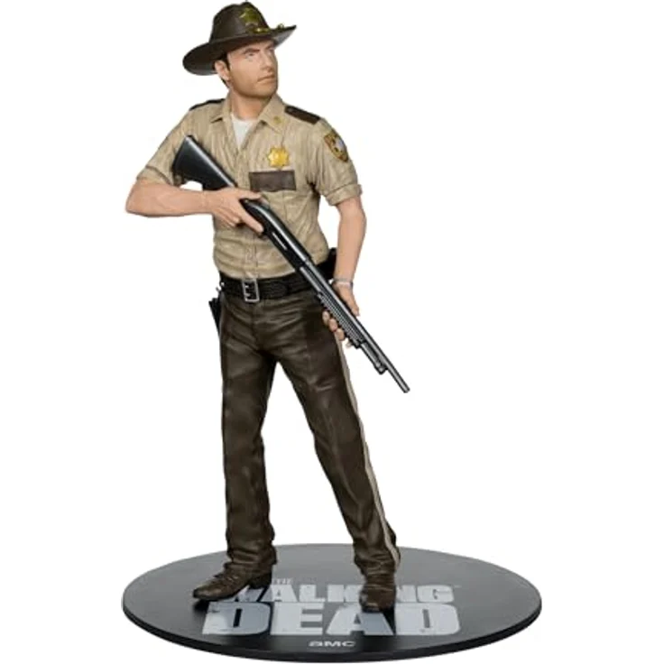 McFarlane The Walking Dead PVC Statue 1/8 Rick Grimes, detailreiche Sammelfigur, 25 cm mit Display und Sammelkunstkarte – Bild 5