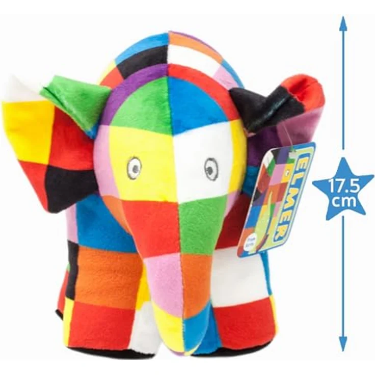 Rainbow Designs Elmer („Elmar“) der Elefant, 20cm, Super Soft Plüschstofftier in bunten Farben für Kleinkinder und Babys – Bild 3