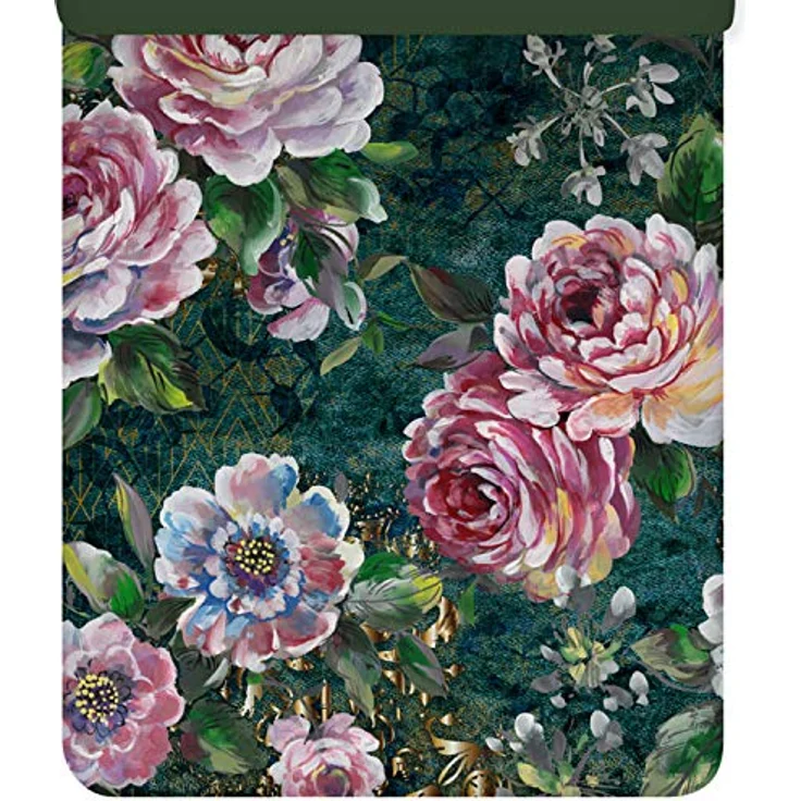 ESPiCO Bettwäsche Trendy Bedding Fleur Blumen Geblümt Pfingstrosen Wendeoptik Grün Renforcé, 135x200 cm – Bild 3