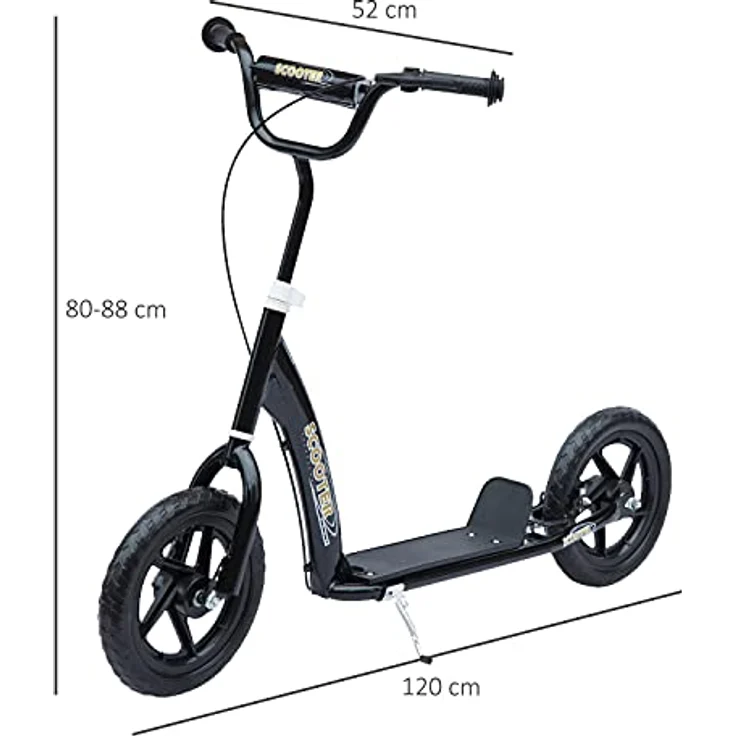 Kinderroller Anti-Rutsch Trittfläche, Metallfahrradständer zum Parken, (Farbe: schwarz) – Bild 8