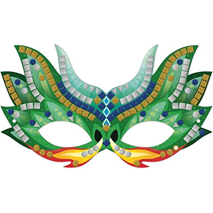 Janod - Beutel Mosaik Masken - Les Ateliers du Calme - Set für kreative Freizeitbeschäftigungen für Kinder - Entwicklung von Feinmotorik und Konzentration - Ab 7 Jahren, J07956, Mittel – Bild 5