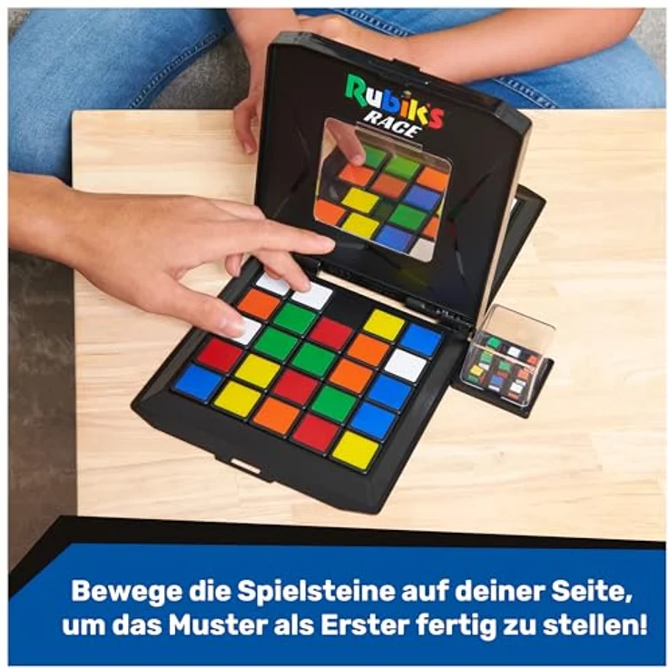 Rubik's Rubik’s Race - das Spiel für 2 Rubiks-Fans ab 7 Jahren, rasantes strategisches Schiebe- und Logikspiel - basierend auf dem klassischen Original Rubik's Cube Farbschema – Bild 5