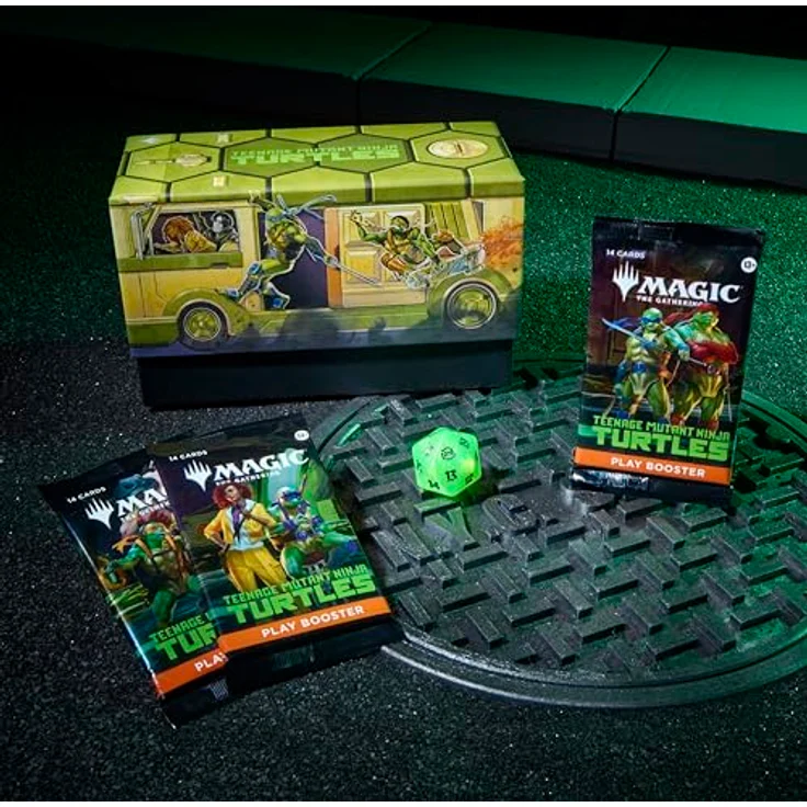 Magic: The Gathering Teenage Mutant Ninja Turtles Bundle, 9 Play-Booster und exklusive Foilkarte mit alternativer Illustration, englische Version – Bild 4