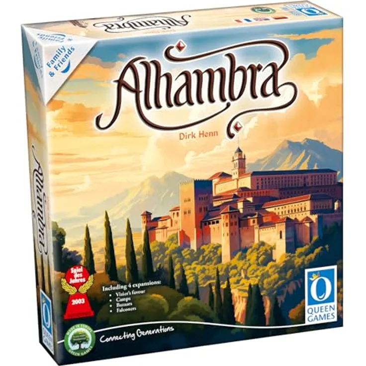 Queen Games Alhambra - Family & Friends, Strategiespiel für Familien, Made in Europe