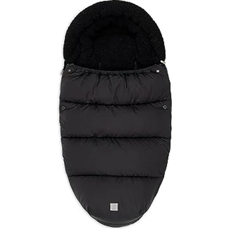 Jollein 025-800-67084 Footmuff for Buggy Black, wasserabweisend mit Teddy-Stoff gefüttert – Bild 2
