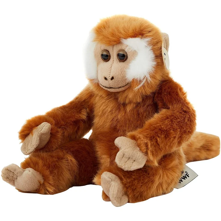 WWF Kuscheltier Plüschtier - Affenbaby hellbraun (23cm) - Lebensecht, ideal für Babys und Kleinkinder