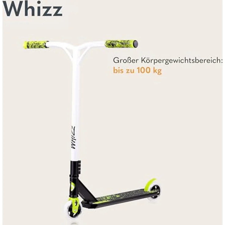 Lionelo WHIZZ Stunt Scooter, ABEC-9 Kugellager, Aluminium Deck, 110mm Rollen, breiter T-Rohr Lenker, einzigartiges Design, blau – Bild 2