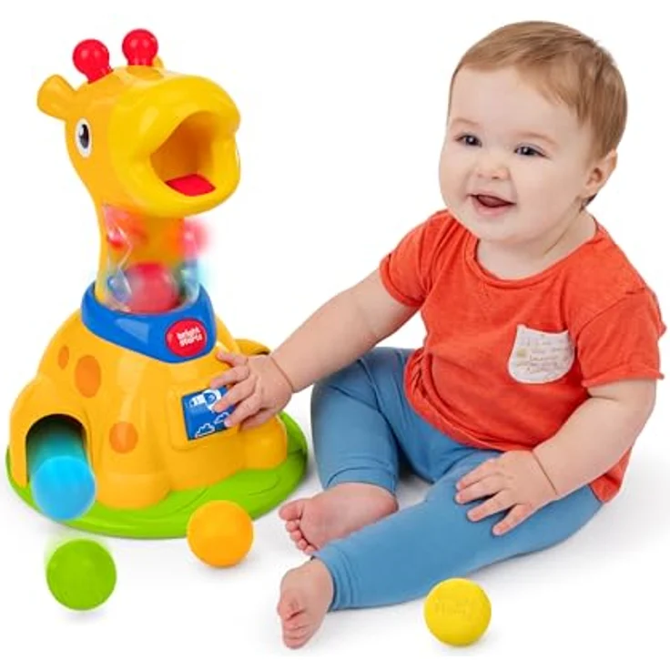 Bright Starts Spinnin' Spots Giraffenball Spielspielzeug mit Musik und Licht, für Ursache & Wirkung und Feinmotorik, ab 6 Monaten, Unisex – Bild 5
