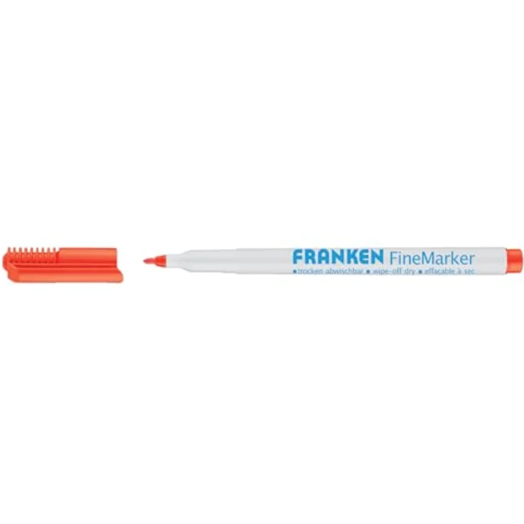 FRANKEN Whiteboard Marker FineMarker, geruchsneutraler Tafelschreiber mit Rundspitze, 1-2 mm, rot – Bild 2