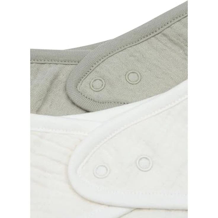 Jollein Sabberlätzchen Baby Bandana mit Klettverschluss, 2er Pack - Hydrophil, 100% Baumwolle, Olive Green/Oatmeal – Bild 3