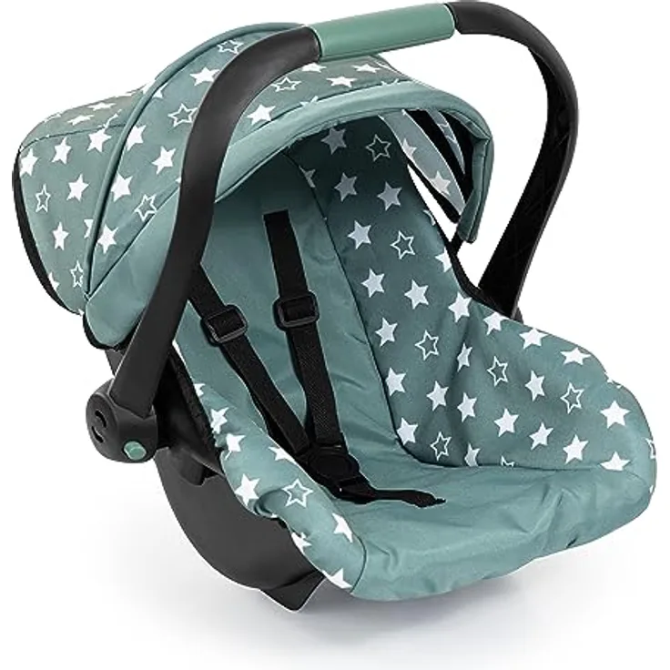 Bayer Design 67958AA Puppenautositz mit Dach, verstellbarem Griff, Puppenzubehör