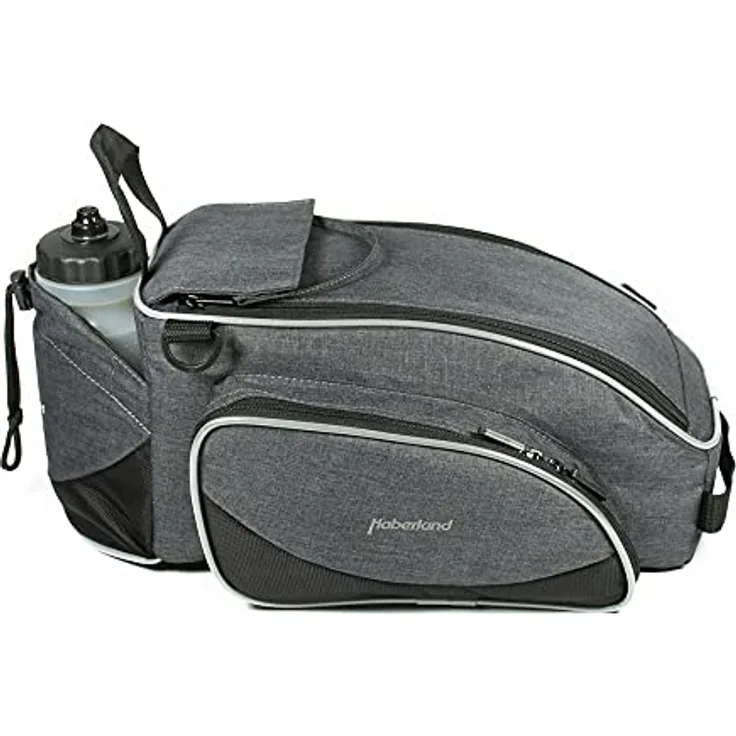 Haberland Unisex – Erwachsene Flexibag Top Gepäckträgertasche, Schwarz, 40 x 24 x 22 cm