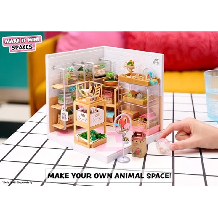 MGA ENTERTAINMENT MGA's Miniverse Kreativset - Make It Mini Animals mit 12 verschiedenen Tieren und UV-härtendem Zubehör, sortierte Lieferung – Bild 7