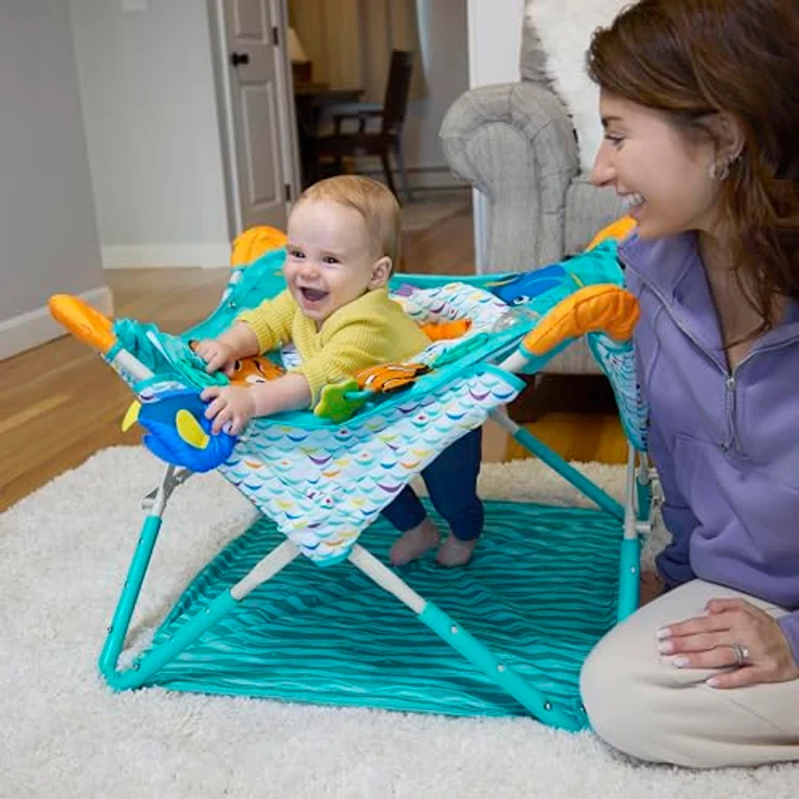 Bright Starts Disney Baby Findet Nemo Jumperoo, Tragbares Aktivitätscenter mit Sonnendach, verstellbar für 6-12 Monate – Bild 2