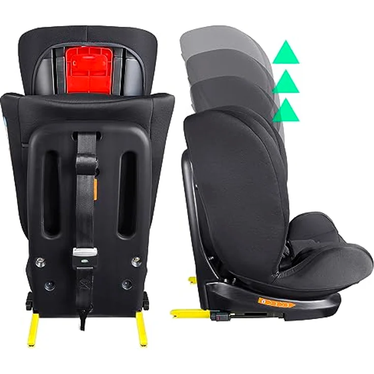 XOMAX Autokindersitz Selena, mit 360° Drehfunktion, Isofix und verstellbarer Kopfstütze, blau – Bild 6