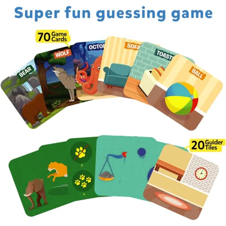 Skillmatics Guess in 10 Junior Kartenspiel Combo, Tiere & Inside My House, pädagogisch für Kinder 3–6 Jahre, tragbare Box, 35 Karten pro Thema – Bild 2