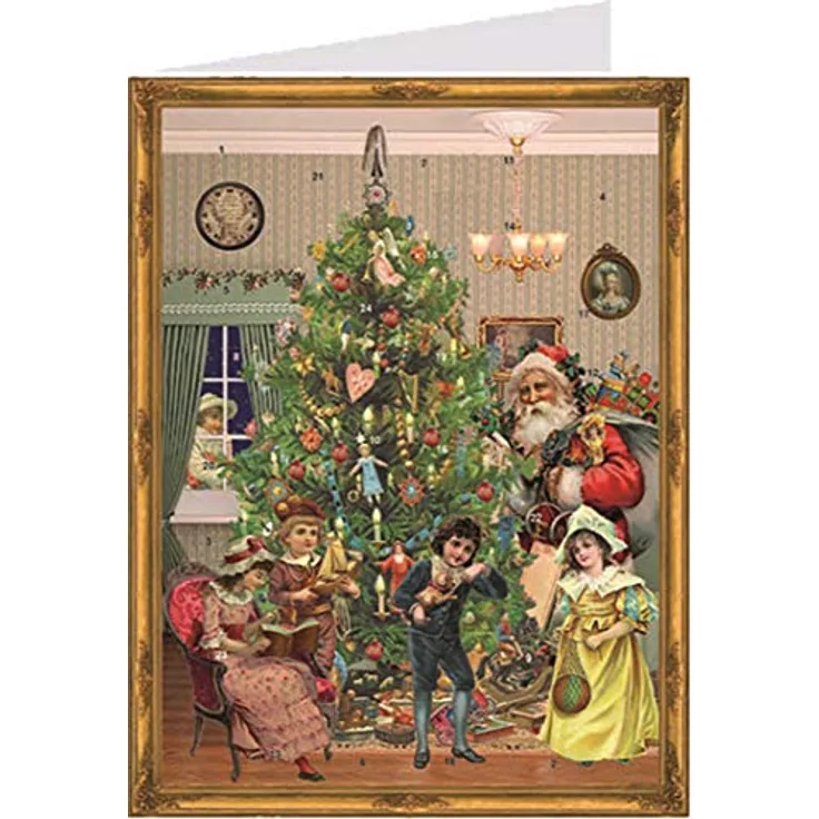 Richard Sellmer Verlag Postkarten-Adventskalender Heilig Abend Papier-Adventskalender ca. C6 Format