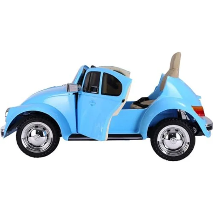 schnaeppchenmeile-online Kinder Elektroauto Volkswagen Käfer Oldtimer, 12 Volt, zwei Motoren, Soft Start, Musikmodul, 1-Sitzer für Kinder bis 5 Jahre – Bild 4