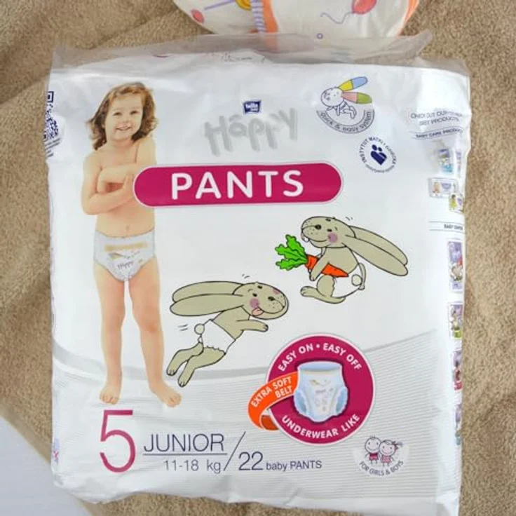 Bella Baby Happy Pants Size 5 Junior, Einweg-Windelhöschen für Kinder 11-18 kg, 22 St., atmungsaktive und auslaufsichere Höschenwindeln – Bild 3