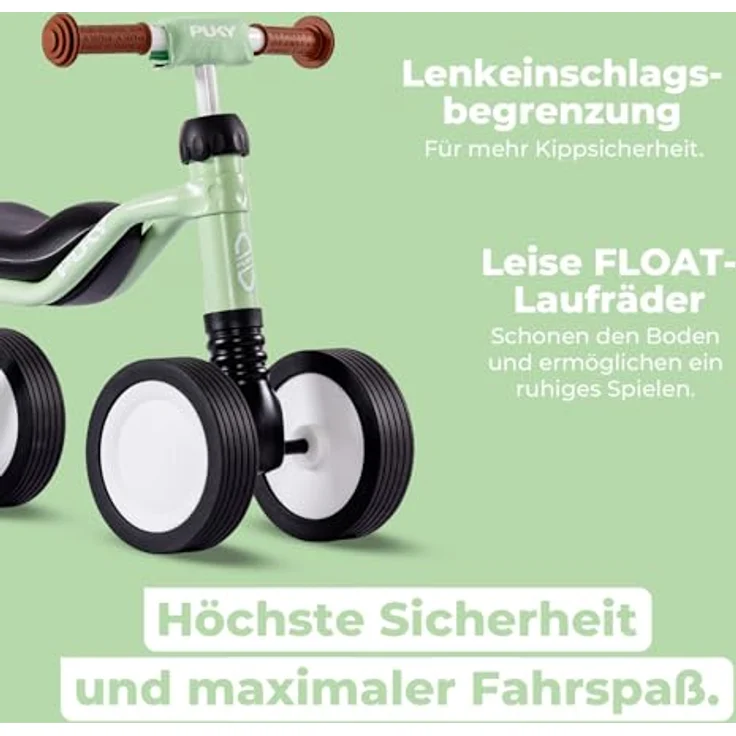 PUKY WUTSCH Pastel Green, Lauflernrad für Kinder ab 1 1/2 Jahren, Ergonomischer Sitz, Sicherheitslenker, Pendelachse, Indoor & Outdoor, FLOAT-Laufrad – Bild 5
