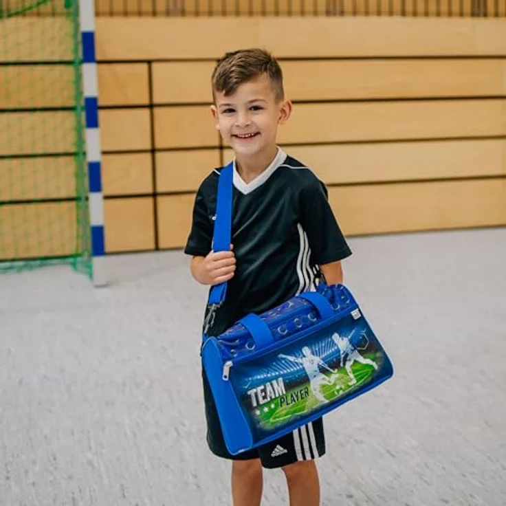Scooli Sporttasche Team Player, Kindersporttasche mit 10,5 Litern Volumen, blau – Bild 5