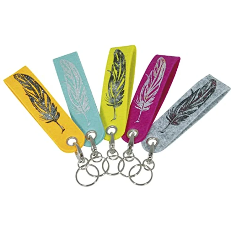 Rayher 4504000 Schablone Motiv: Federn, DIN A5, 14,8 x 21 cm, mit Rakel, Siebdruck-Schablone, Malschablone, selbstklebend – Bild 2