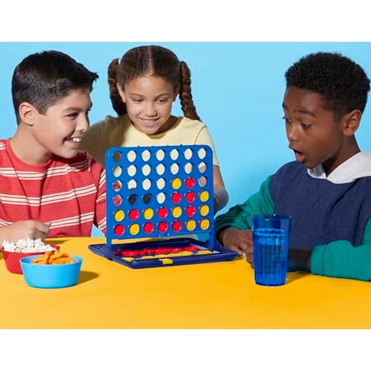 Hasbro Gaming 4 Gewinn Refresh, Brettspiel mit 4 Chips, praktischer Tragebox und integriertem Punktezähler für 2 Spieler – Bild 4