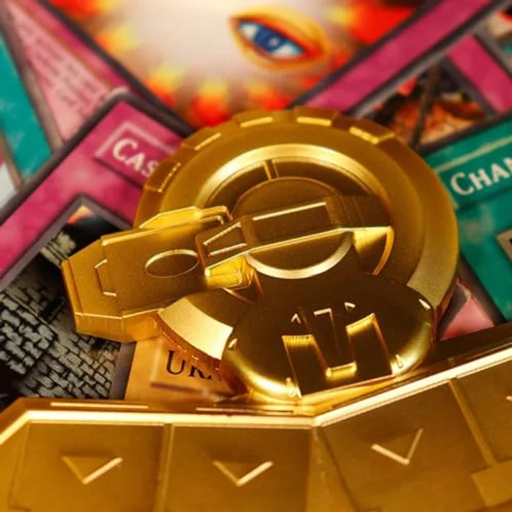 Fanatic Yu-Yu-Gi-Oh! 24K Gold Plated Duel Disk Mini Replica, 18 cm, limitierte Edition mit Ständer (1.996 Stück) – Bild 6