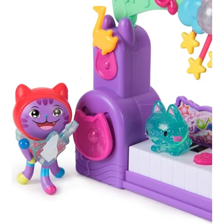Spin Master Gabby's Dollhouse DJ Katzenminze Musik Spielset, 12-teilig mit interaktiven Funktionen und Zubehör für kreative Spielabenteuer – Bild 4