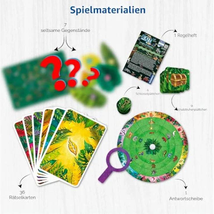 Thames & Kosmos EXIT: The Game - Kids - Jungle of Riddles | Kartenspiel mit 36 Rätselkarten für 1-4 Spieler, ab 5 Jahren – Bild 3