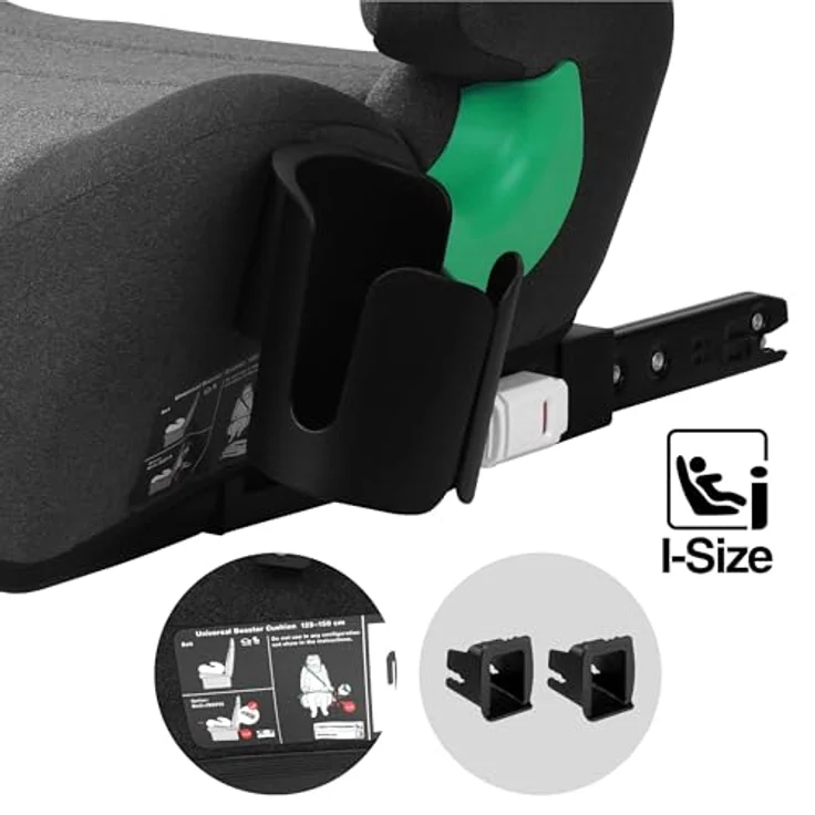 Tulano Cabby 35, Autositz für Kinder (ECE R129/i-Size Norm), grau, mit ISOFIX und abnehmbarer Polsterung – Bild 4