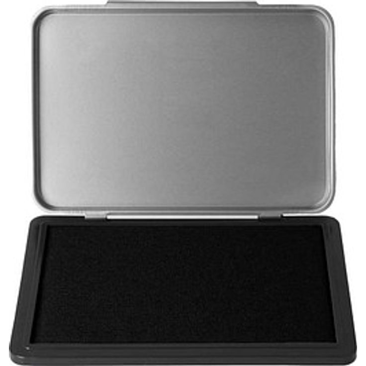 WESTCOTT Stempelkissen schwarz 7 x 11 cm, für präzise Abdrucke und vielseitige Anwendungen mit robustem Metallgehäuse