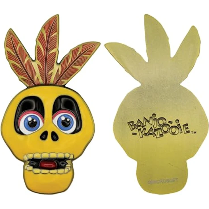 Fanatic Banjo-Kazooie Medaille Mumbo Jumbo Limited Edition, Antik Messing mit buntem Emaille-Finish, 107x57mm, limitiert auf 5000 Stück – Bild 1
