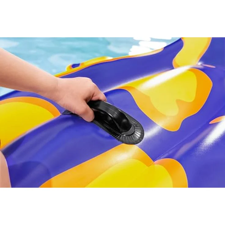 Bestway Splashing Salamander, Schwimmtier für Kinder ab 3 Jahren, 191 cm x 119 cm, mit robusten Haltegriffen und Reparaturflicken – Bild 9