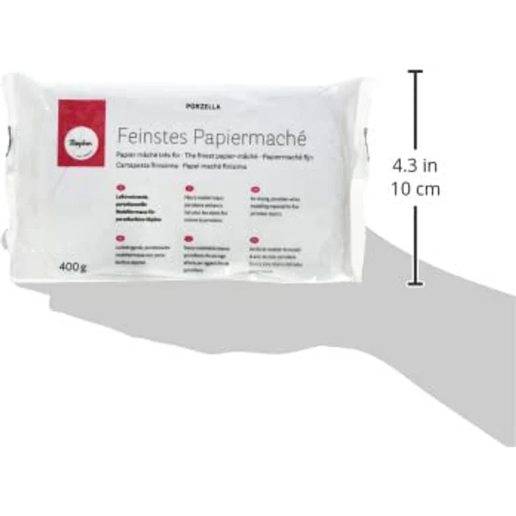 Rayher Modelliermasse Porzella, feinstes Papiermaché, 400 g – Bild 4