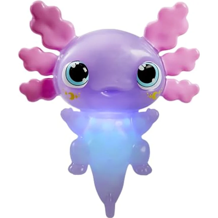 Animagic Let’s Glo Axolotl – Elektronisches Hundekuscheltier in Lila Pastell, schwimmend und leuchtend im Wasser, für Kinder ab 4 Jahren mit sensorischem Spiel und taktilem Erlebnis – Bild 2