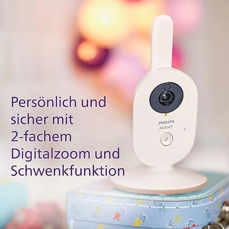 Philips Avent Babyphone mit Kamera Advanced – sicheres Video Babyphone, 2,8 Zoll Bildschirm, 2-Fach Zoom, Nachtsicht, Gegensprechfunktion, Schlaflieder, Baby Monitor (Modell SCD881/26) – Bild 2