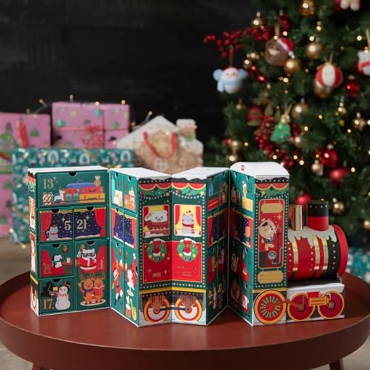 Legami Adventskalender 2025, 24 Überraschungen mit limitiertem löschbarem Stift, wiederverwendbar, langlebig, mit Folien- und Glitzerdetails, 33 x 39 x 6,7 cm – Bild 2