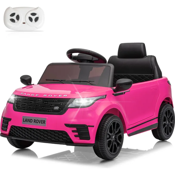 LEADZM 12V 4.5A.h LAND ROVER Velar Elektroauto Kinderauto, 2,4G Fernbedienung, LED Scheinwerfer, MP3 und Hupe, Schwarz