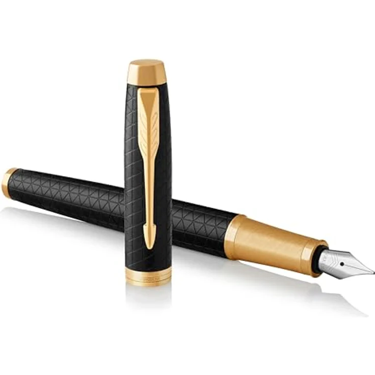 Parker Pen IM Premium Black/Gold G.C., Schreibstift mit stabiler Edelstahlfeder, schwarz/gold – Bild 1