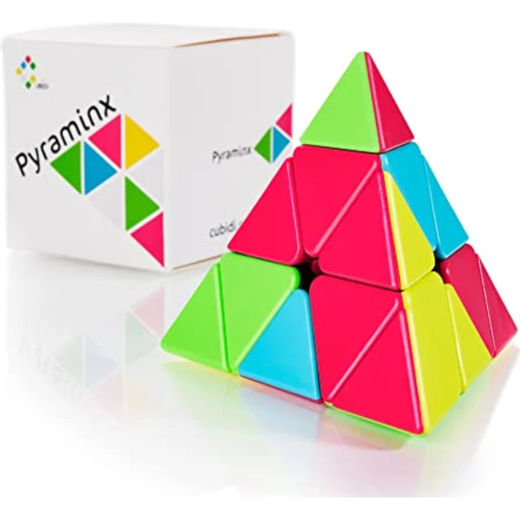 CUBIDI® - Zauberwürfel Pyramide - Spannender Pyraminx Brainteaser für Kinder und Erwachsene (ohne Sticker) – Bild 2