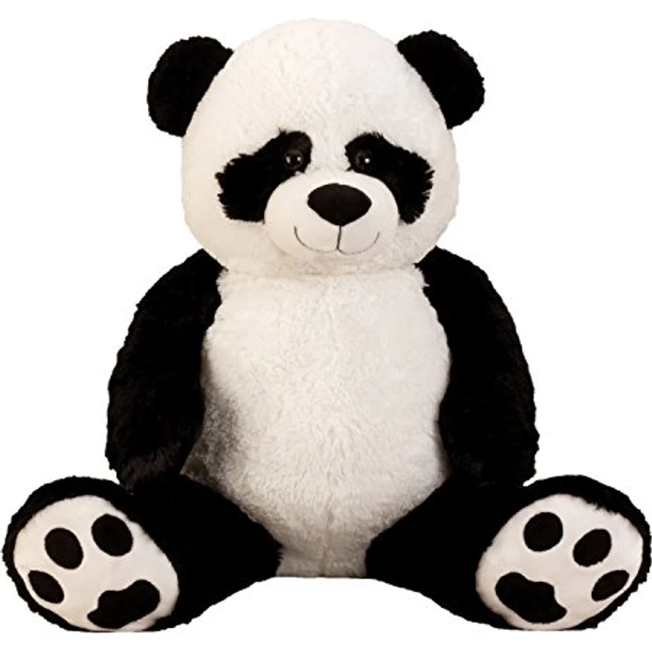 Geschenkestadl Panda Bär, 100 cm großes Kuscheltier Teddybär in Schwarz/Weiß, extrem weich und dekorativ – Bild 1