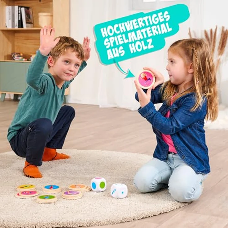 Noris Happy Move - Bewegungsspiel mit XXL-Würfeln für Kinder ab 2 Jahre, Indoor & Outdoor, Motorikförderung, bunt – Bild 5