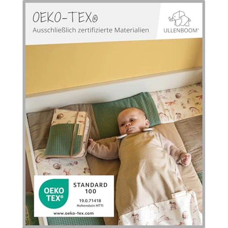 ULLENBOOM Windeltasche Waldfreunde, Wickeltasche für bis zu 3 Windeln, kompakt, mit Reißverschluss und Gummiband, Made in EU – Bild 2