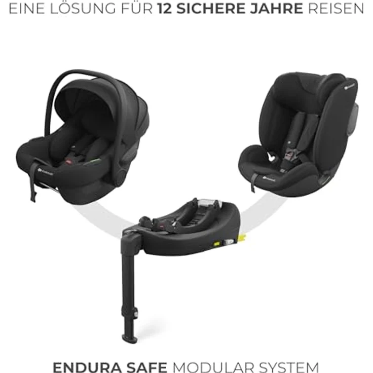 Kinderkraft i-Lite Babyschale mit Endura Safe FX Basis, ultraleicht, 90° Drehfunktion, geeignet von Geburt bis 87 cm, i-Size Norm – Bild 5