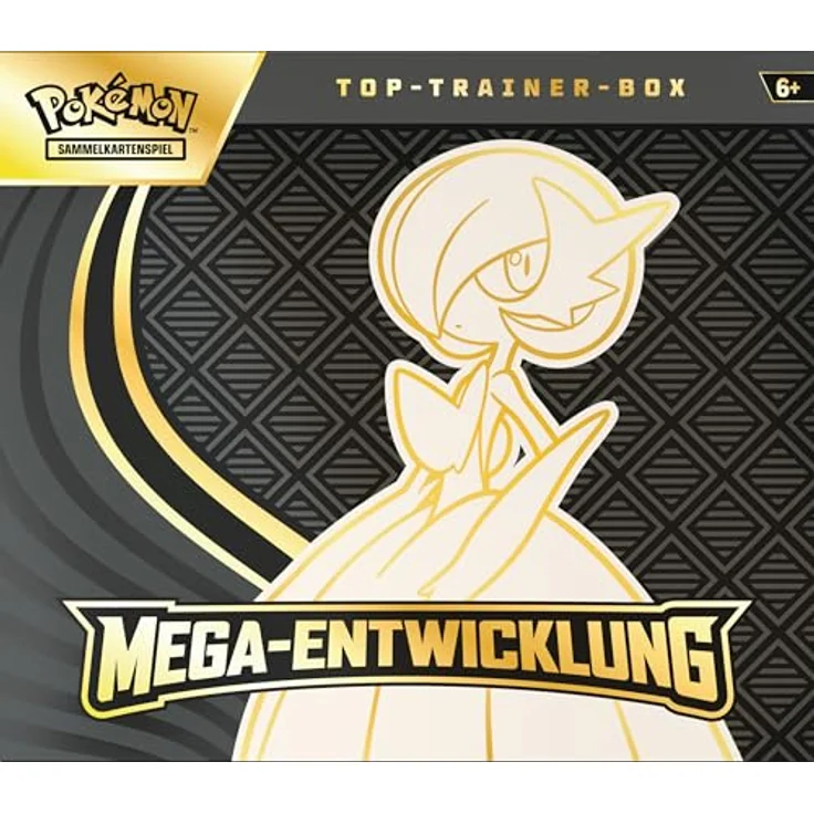Pokémon Top-Trainer-Box Mega-Entwicklung: Guardevoir mit 1 holografischer Vollbild-Promokarte, 9 Boosterpacks, 65 Kartenhüllen, 40 Energiekarten und Zubehör – Bild 2