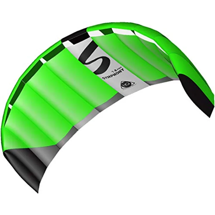 HQ HIGH QUALITY DESIGN - HQ 117736 Symphony Pro 1.8 Neon Green, Zweileiner Lenkmatte, ab 12 Jahren, 60x180cm, inkl. 100kp Dyneemaschnüre 2x25m auf Winder mit Schlaufen, 2-6 Beaufort